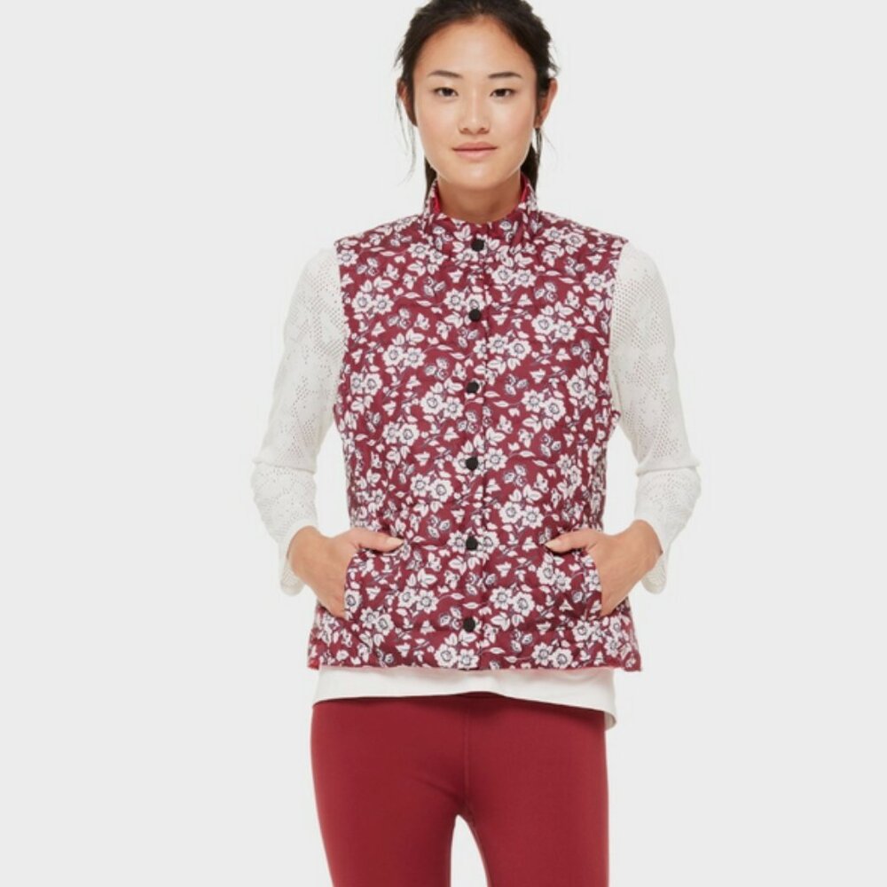 Kate Spade New York Begonia Bloom Reversible Quilted Vest